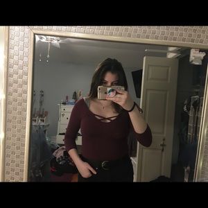 ✨Garage Maroon long sleeved top✨